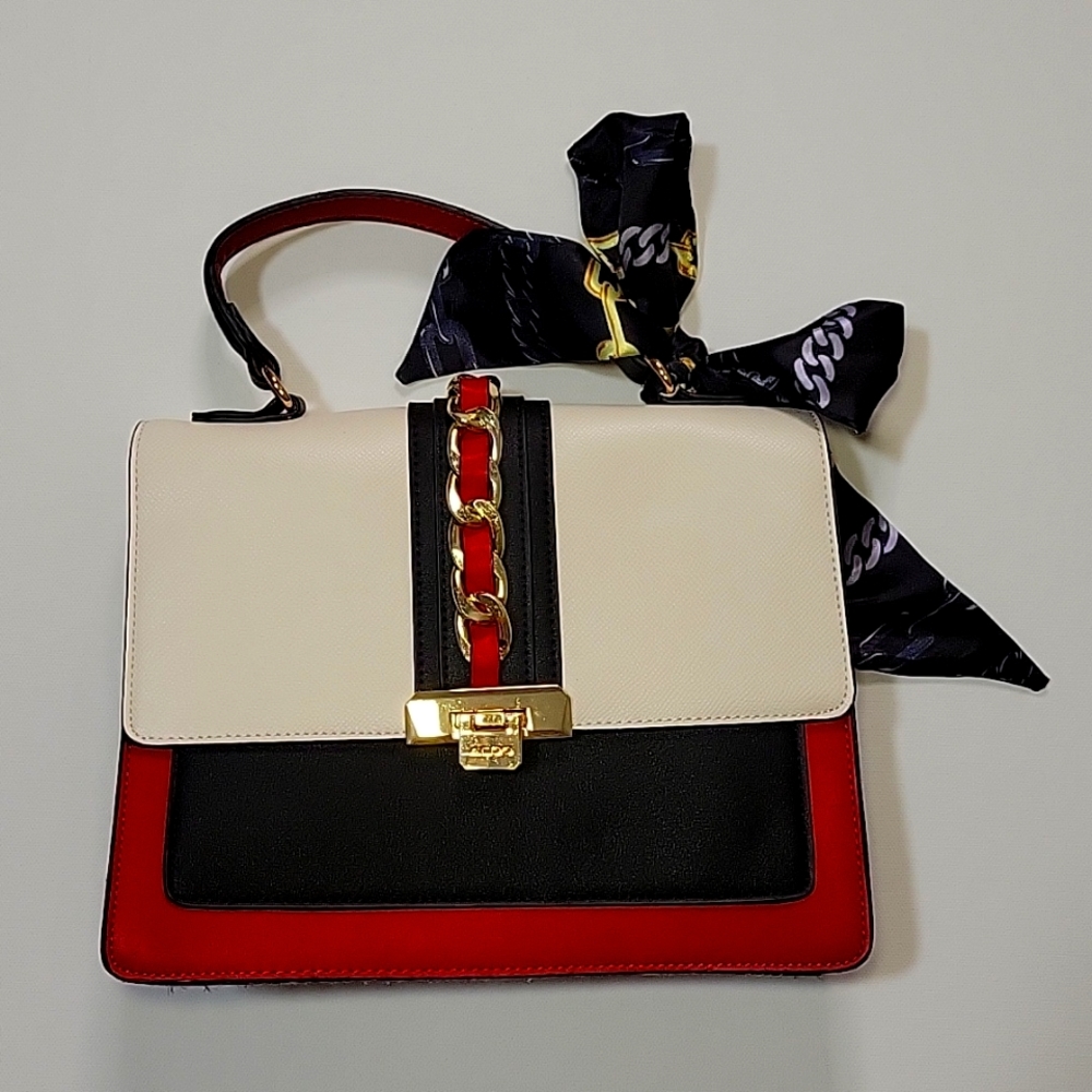 Aldo Crossbody Purse in Red and Black